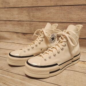 Converse Women's Off-White Platform Sneakers